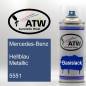 Preview: Mercedes-Benz, Hellblau Metallic, 5551: 400ml Sprühdose, von ATW Autoteile West.